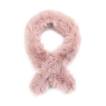 faux fux scarfMaterial: 100%PolyesterSize: 80 length * 7cm wideweight: 68 gcolor: pink