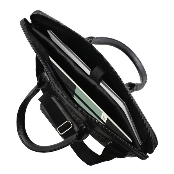 LA MAREY - 100% Polyurethan Laptop-Tasche, 40,5x7x30,5cm, schwarz image number 7