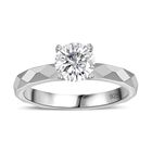 Moissanit Ring, 925 Silber platiniert - 0,90 ct. image number 4