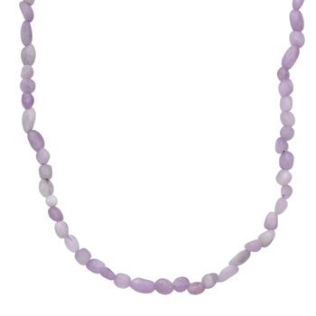 Kunzit Halskette ca. 45 cm 316L Edelstahl ca. 90.00 ct