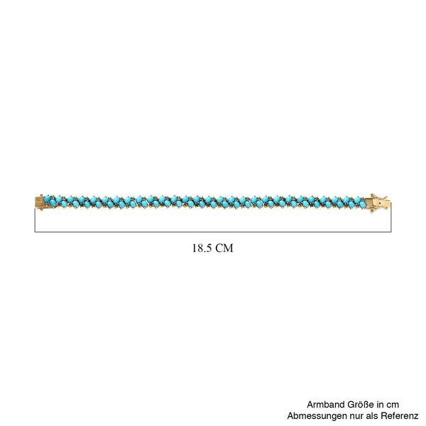 AA Sleeping Beauty T&uuml;rkis, Neon Apatit Armband ca. 18 cm 925 Silber Gelbgold Vermeil ca. 10,42 ct. image number 5