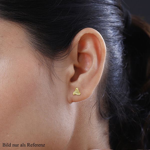 Gelbe Diamant-Ohrringe, 925 Silber vergoldet - 0,25 ct. image number 3