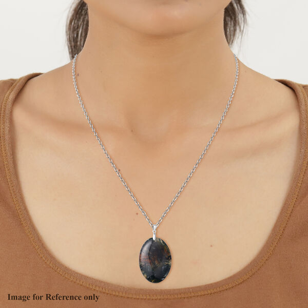 Moosachat Anh&auml;nger 925 Silber rhodiniert ca. 56,50 ct image number 2