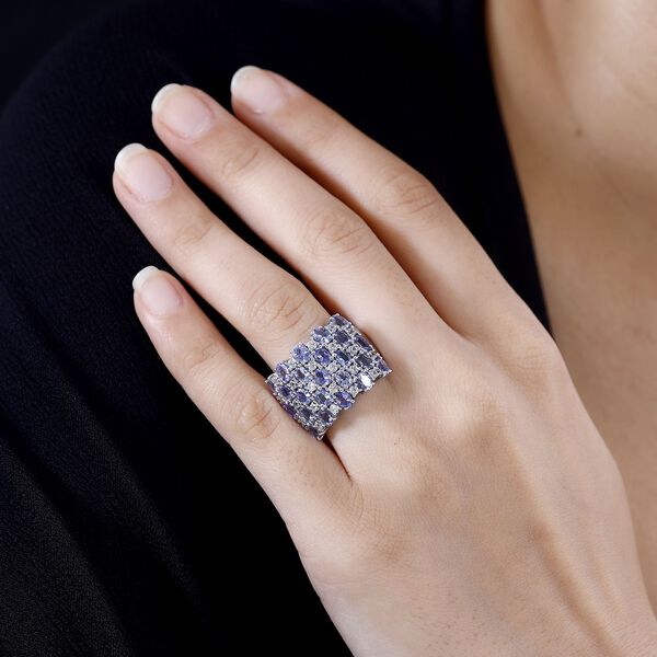 Tansanit und Zirkon Ring - 5,75 ct. image number 10