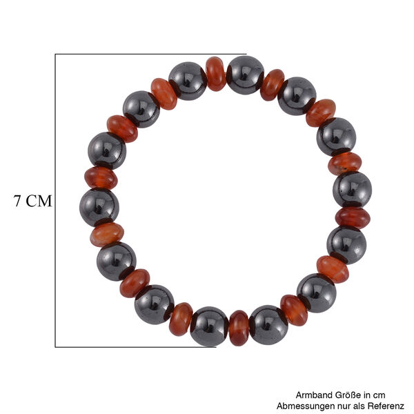 H&auml;matit, Roter Achat Flexibles Armband, cm  ca. 215.00 ct image number 4