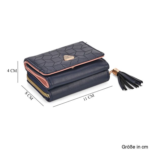 RFID-Geldbörse mit Zippverschluss, ca. 20x10x3cm, Marineblau image number 9