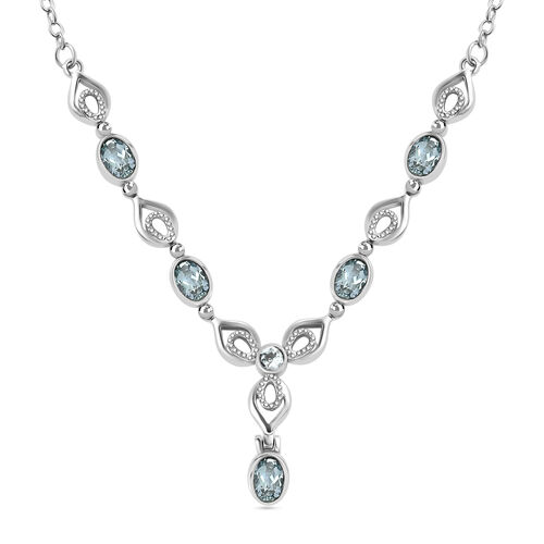 Himmelblaue Topas-Halskette, 45 cm - 2,81 ct. image number 0