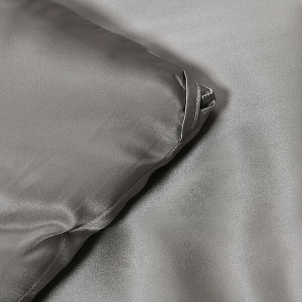 Serenity Night Seidendecke aus 100% Maulbeerseide mit 500gsm Kunstdaunenf&uuml;llung, 135x200cm, Grau image number 4