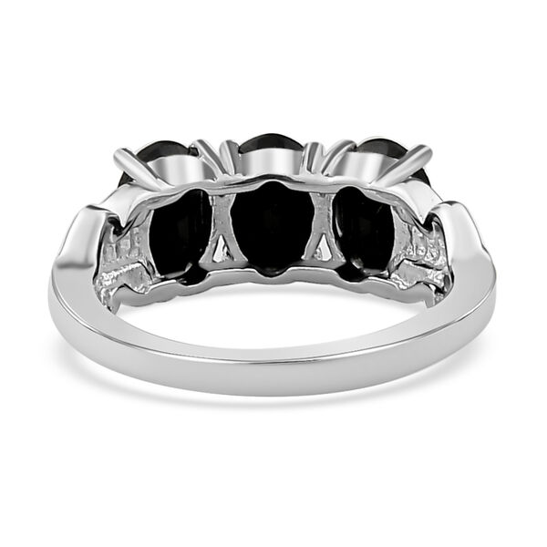 Schwarzer Spinell Schmuckset  Edelstahl ca. 5.84 ct image number 6