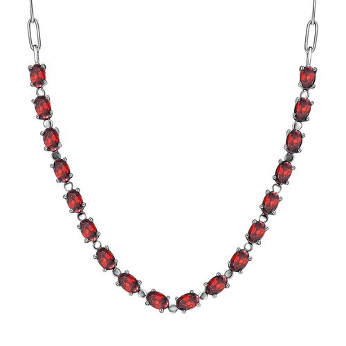Rote Granat-Halskette, 45 cm - 10,30 ct. image number 0