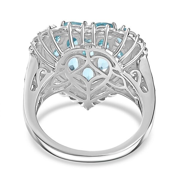 Betroka Blauer Apatit Ring 925 Silber rhodiniert (Gr&ouml;&szlig;e 17.00) ca. 3,56 ct image number 6