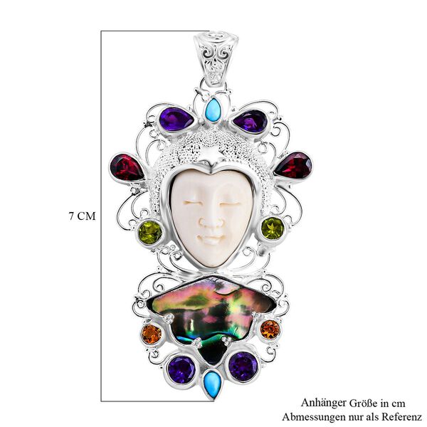 Royal Bali - Rhodolith Granat, Afrikanischer Amethyst Anh&auml;nger 925 Silber ca. 7,82 ct. image number 5