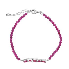 D'joy Afrikanischer Rubin (Fissure gefüllt) Armband 18 cm 925 Silber rhodiniert (10-15 Werktage Lieferzeit) ca. 6.00 ct