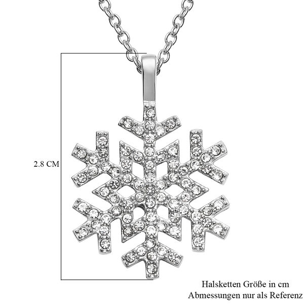 Wei&szlig;e Kristall-Halskette, 50 cm, 0,20 ct. image number 6