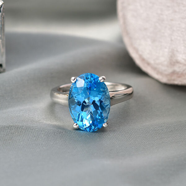 D'Joy AAA Schweizer Blautopas Ring - 6,85 ct. image number 1