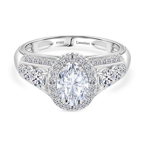LUXURIANT DIAMOND- SGL zertifizierter VS-GH Labor Diamant Ring in 950 Platin - 2 ct. image number 0