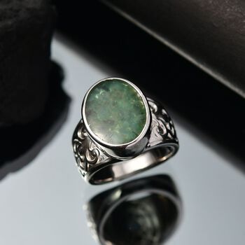 Smaragd-Matrix Ring 950 Kupfer (Gr&ouml;&szlig;e 21.00) ca. 4,10 ct