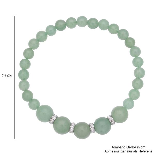 Grünes Aventurin Armband, ca. 19 cm, Edelstahl ca. 72.20 ct image number 6