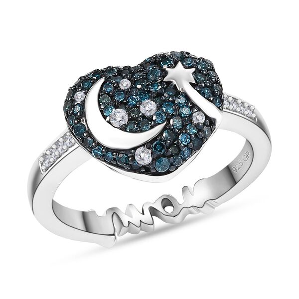 GP Amore Kollektion - Multi Diamant und Kanchanaburi blauer Saphir Ring und Anh&auml;nger mit 45cm Kette image number 14