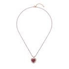 Granat Zirkonia Herz-Halskette 50 cm ca. 13,00 ct