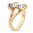 Tansanit Bypass Ring 925 Silber vergoldet  ca. 0,81 ct image number 4