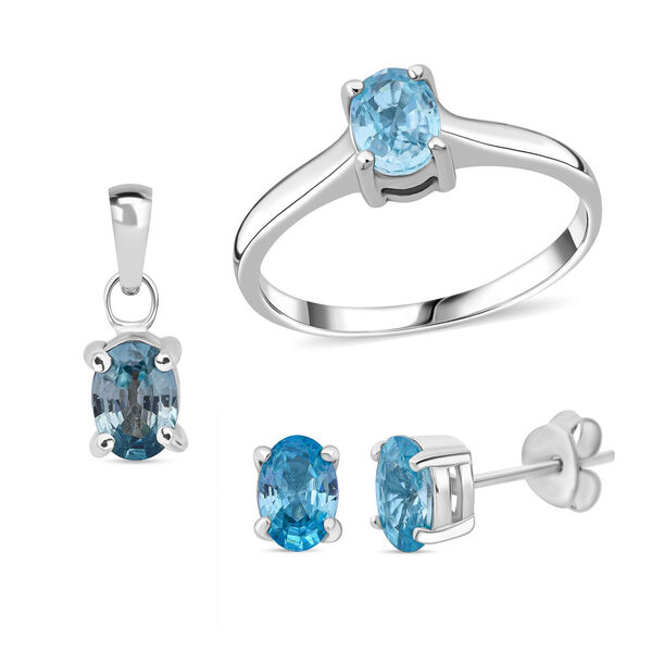 D'Joy AA blaues Zirkon Schmuckset image number 0