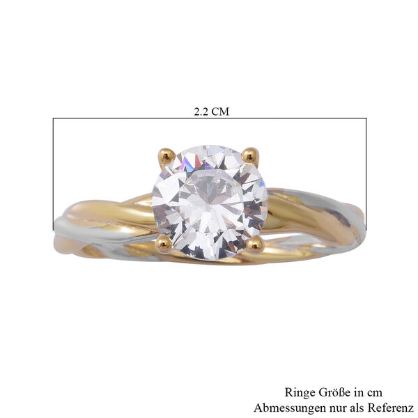 LUSTRO STELLA - Zirkonia Ring 925 Silber Bicolor  ca. 2,25 ct image number 5