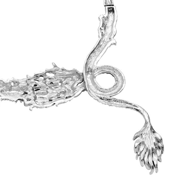 Stimulierte, orange Katzenauge und wei&szlig;e Kristall-Halskette, 40,5 cm image number 4