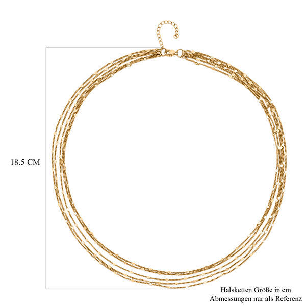 Nickelfreies Messing Halskette ca. 50 cm + 3.5 cm Extender, Gelb Vergoldet, ca. 12,50g image number 5