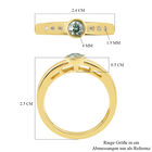 3er-Set Blauer und Weißer Moissanit Ring, Ohrringe und Anhänger 925 Silber vergoldet ca. 1,16 ct image number 6