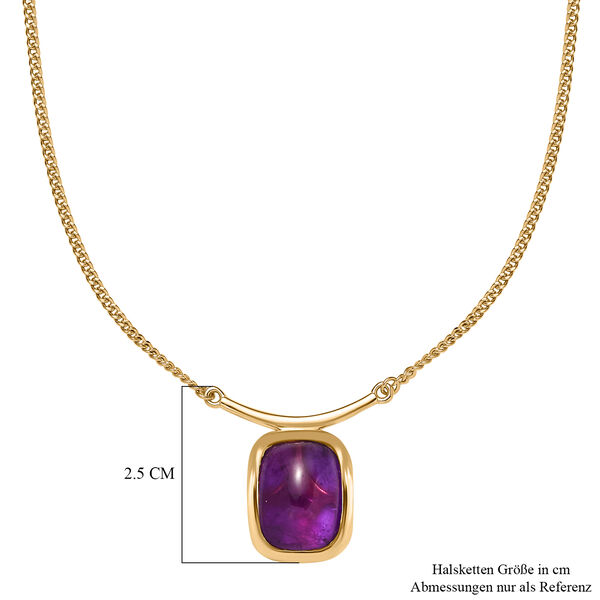 Afrikanischer Amethyst Halskette, ca. 45 cm, 925 Silber vergoldet ca. 11.72 ct image number 5