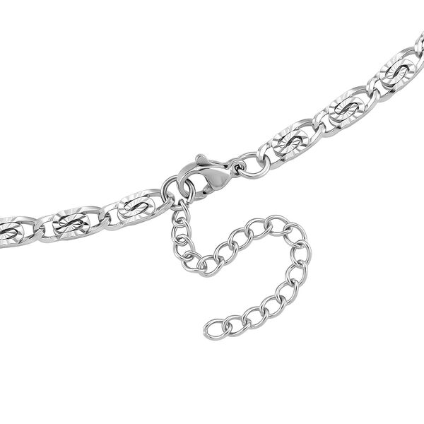 K&ouml;nigskette, Reiner Edelstahl, ca. 50 cm, Silberfarben image number 5