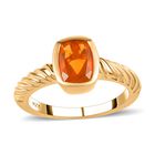 Salamanca Feueropal-Ring, 925 Silber Gelbgold Vermeil, ca. 1.07 ct image number 3