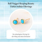 Ball Nugget Sleeping Beauty Türkis Solitär Ohrringe image number 5