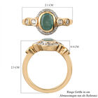 Grandidierit und Zirkon Ring 925 Silber vergoldet  ca. 1,11 ct image number 6