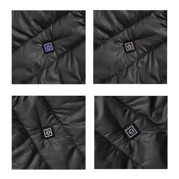 Beheizbare Weste mit 4 Heizzonen, inkl 5000Mah Solar Powerbank, Schwarz image number 5