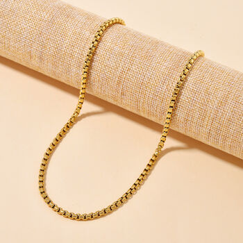 Reiner Edelstahl IP-Gelbbeschichtung Halskette ca. 60 cm ca. 16,00g