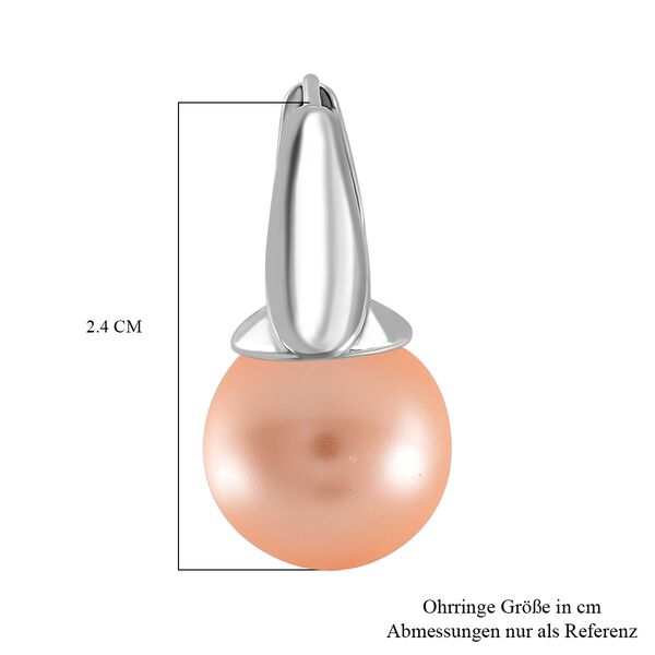 Pfirsich Muschelkernperle Ohrringe image number 5