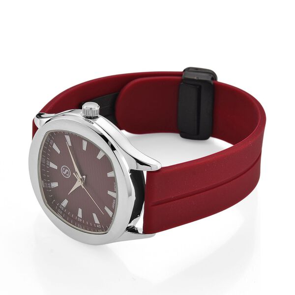 STRADA - Armbanduhr Legierung, silberfarben, Zifferblatt Braun-Hydraulic, 3 ATM wasserdicht image number 5