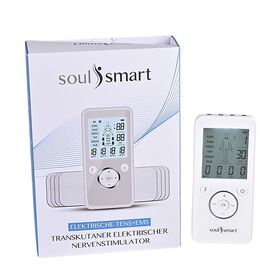 SOULSMART - Elektrischer TENS-Schmerztherapie-Stimulator, Weiß SOULSMART - Elektrischer TENS-Schmerztherapie-Stimulator, Weiß