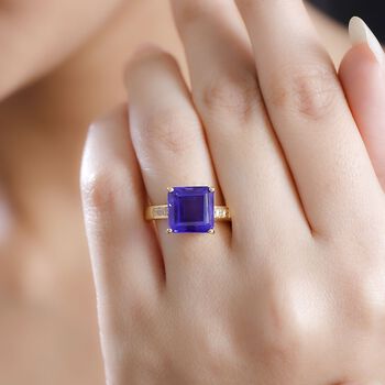Tansanit-Farbe Quarz und Topas Ring - 5,88 ct.