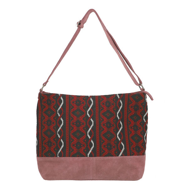 100% Echtleder Umh&auml;ngetasche, lila