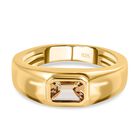 Natürlicher goldener Tansanit Ring, 925 Silber Gelbgold Vermeil (Größe 19.00) ca. 0.51 ct