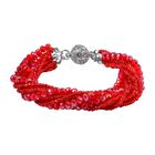 Rotes und weißes Kristall-Armband, 19cm - 62,50 ct. image number 0