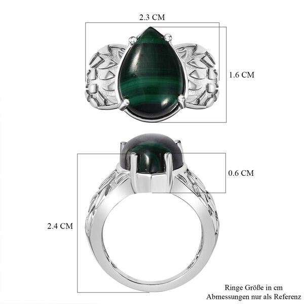 Malachit Ring Messing (Größe 16.00) ca. 6,73 ct image number 7