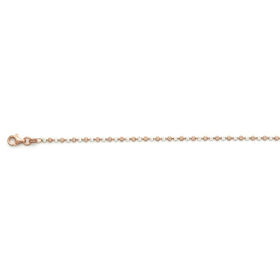 Italienisches Mond Armband 925 Silber Rosa Rhodium Armband ca. 18 cm+ 2.5 cm Extender, ca. 2,49g
