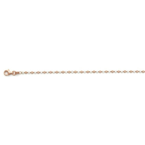 Italienisches Mond Armband 925 Silber Rosa Rhodium Armband ca. 18 cm+ 2.5 cm Extender, ca. 2,49g image number 0