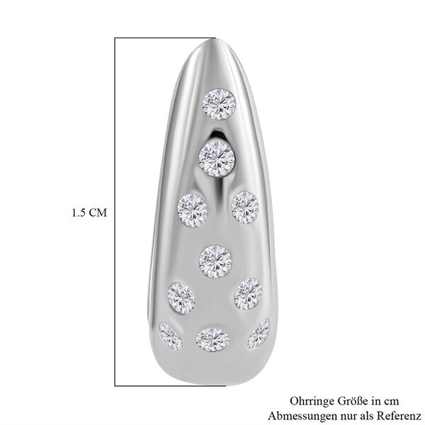 Zirkonia Ohrringe, 925 Silber rhodiniert image number 4