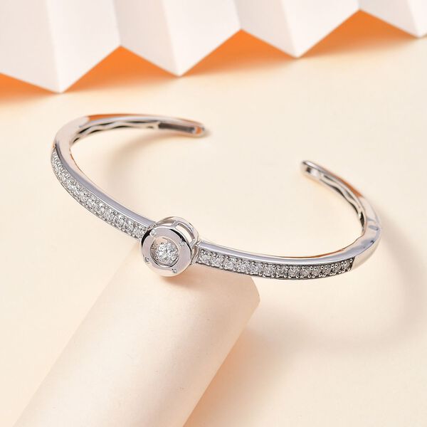 Moissanit Armreif, 925 Silber rhodiniert image number 2