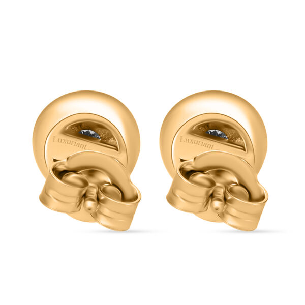 LUXURIANT SI-GH Labor Diamant Ohrringe, 925 Silber Gelbgold Vermeil - 0,25 ct. image number 3